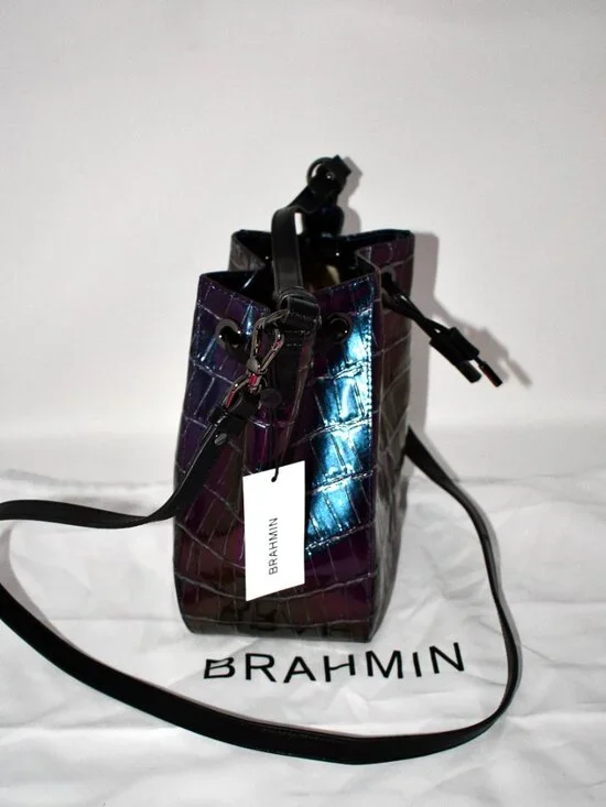 Brahmin Melinda Bucklet Bag in Heroic Purple Kingstone # V33258701410 NWT - Picture 6 of 12